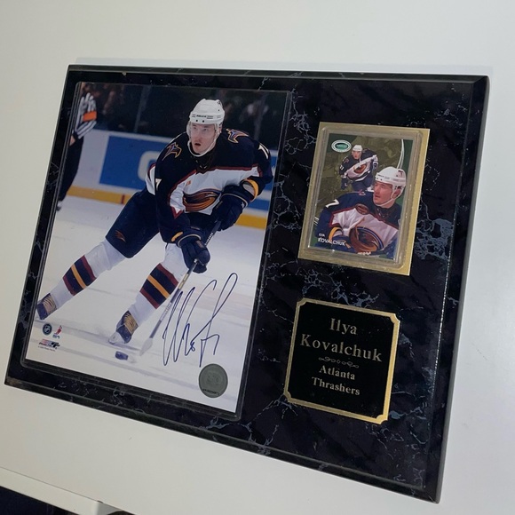 Ilya Kovalchuk Wooden Plaque with Autographed Photo, Atlanta Thrashers NHL - Picture 14 of 16